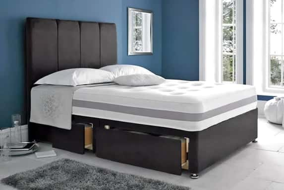 Black-Suede-Style-Divan-Bed-