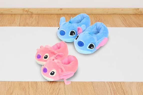 Cartoon-Stitch-Inspired-Plush-Slippers-1