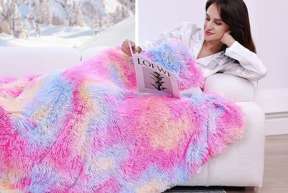 Faux-Fur-Blanket-Rainbow-Blanket-1