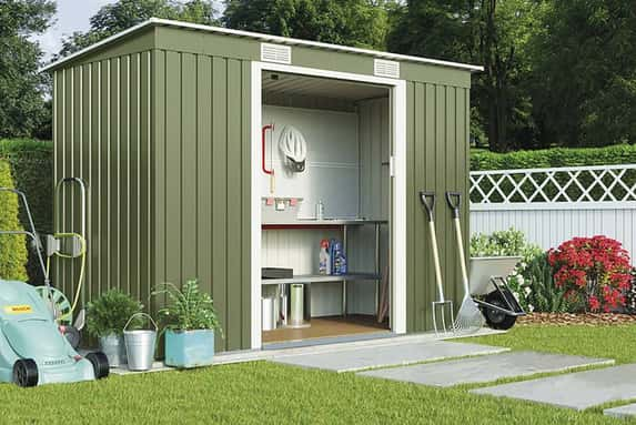 Pent-Metal-Shed-6.6-x-3.9ft-Grey-Alluminium-1