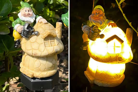 Garden-Gnome-Statue-with-Solar-Light-1