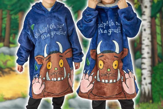 Gruffalo-&-Friends-Kids-Blue-Blanket-Hoodie-1