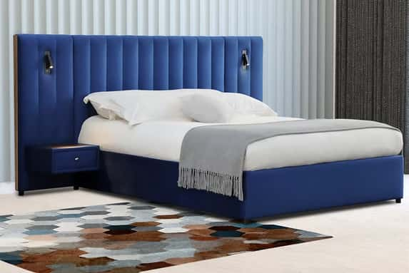 Brushed-Velvet-Luxury-Navy-Hotel-Bed-1