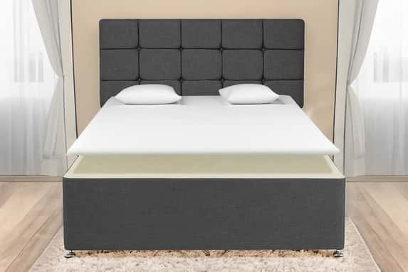 Grey-Divan-Bed-Base-&-Cube-Headboard-1