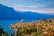 Lake Garda, Italy, Stock Image - Skyline of Malcesine