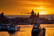 Amsterdam, Netherlands, Stock Image - Sunrise Skyline