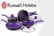A purple Russell Hobbs induction pan set