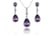 White-gold-finish-Amethyst-&-Red-Ruby-created-diamond-pearcut-necklace-and-earrings-set-2