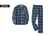 LightBlue-Men's-Home-Suits-Long-Sleeved-Pajamas-Set