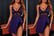 Women-Lingerie-Deep-V-Nightwear-Satin-Sleepwear-purple