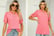 Women-Casual-V-Neck-Solid-Color-Short-Sleeves-Tshirt-4
