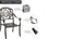 32488118-5PCs-Garden-Dining-Conversation-Set-4-Chairs-Table-W-Umbrella-Hole-Cast-Aluminum-10