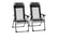 32911432-Set-of-2-Portable-Folding-Recliner-Outdoor-Patio-Adjustable-Backrest,-Black-or-grey-2