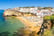 Panorama of Carvoeiro in summer time, Portugal