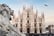 Milan Cathedral Duomo. Italy. European gothic style.