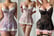 Women's-Lace-Bow-Babydoll-Garter-Lingerie-Set-1