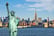 New York Skyline and Statue of Liberty