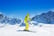 Andorra, Stock Image - Yellow Skiier