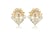 Gold-Tone-Plated-Flower-with-Square-Crystal-Earrings-2