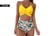 Sexy-Ruched-Padded-Swimwear-YELLOW