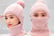 Fuzzy-hat-With-Neck-Warmer-Sets-pink