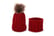 2pack-Kids-Pompom-Beanie-Hat-Knitted-Warm-Scarf-Set-3