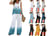 Women-Summer-Wide-Leg-Full-Long-Pant-T-Shirts-Suit-3