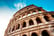 The ancient Colosseum in Rome at sunset