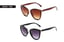 Women Retro Cat Eye Sunglasses-blackandtan