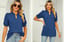 Women-Casual-V-Neck-Solid-Color-Short-Sleeves-Tshirt-5