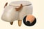 Leather-Upholstered-Cow-Storage-Stool-Ivory-4