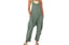 Women V-Neck Loose Solid Color Jumpsuit With Pockets-2