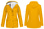 Women-Waterproof-Fleece-Hooded-Trench-Coat-Windbreaker-yellow
