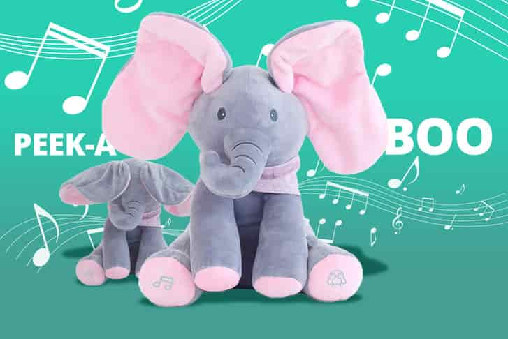 Peek a boo store elephant plush toy