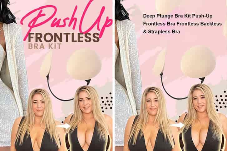 Womens Deep Push-up Frontless Bra Kit 