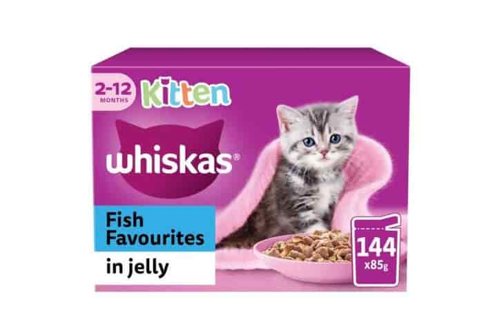 Whiskas Kitten Favourites Mixed Wet Cat Food Pouches in Jelly