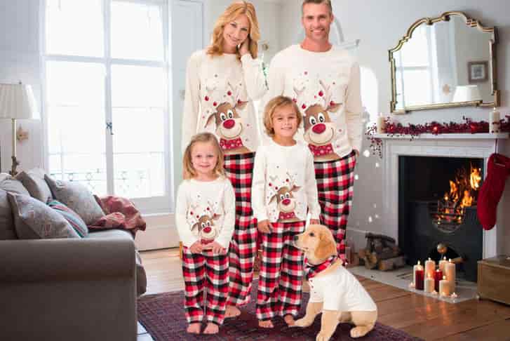 HOT!Family Matching Christmas Pajamas Set Women Baby Kids Winter