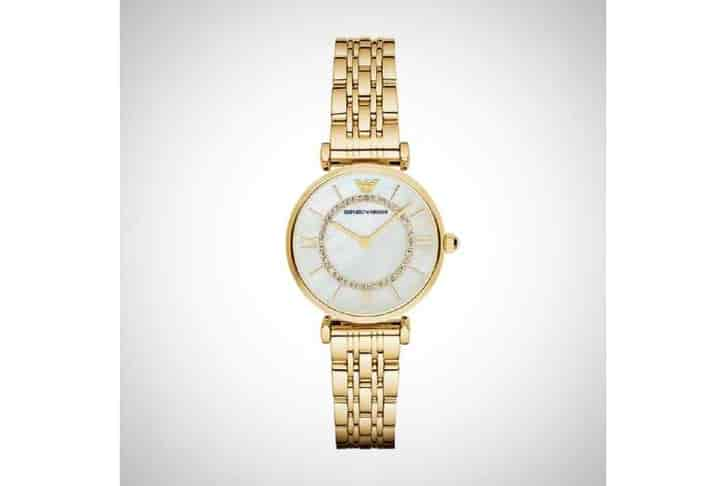 Emporio Armani AR1907 Ladies Gold Watch Wowcher