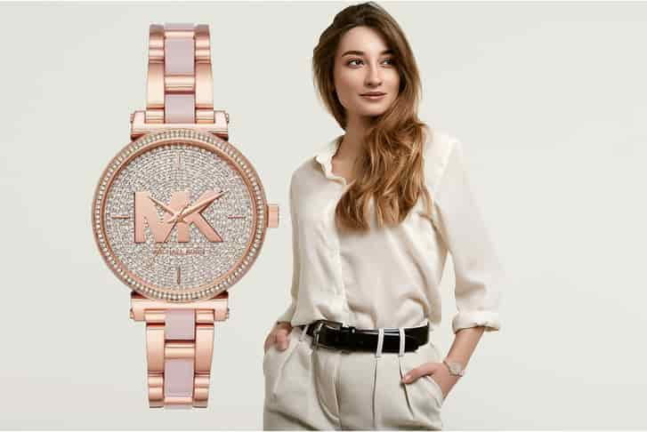 Michael kors sofie pave rose gold best sale