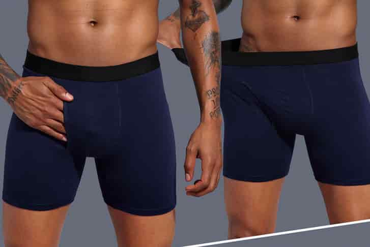 Men's 4 Pack of Pure Cotton Seamless Boxers Deal - Wowcher