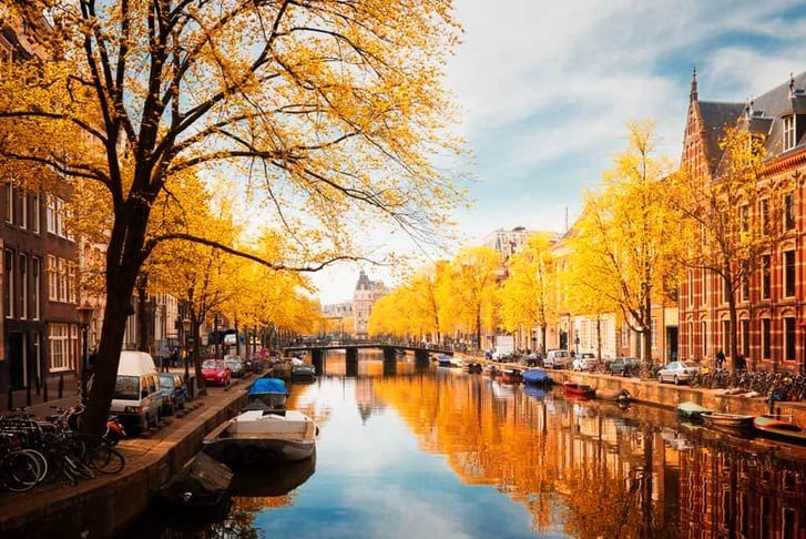 Amsterdam, Netherlands, Stock Image - Canal Spring