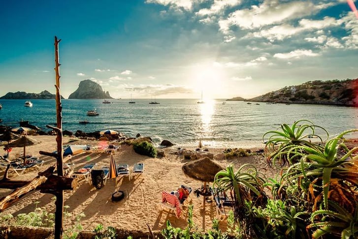 Ibiza, Spain, Stock Image - Cala d'Hort Beach