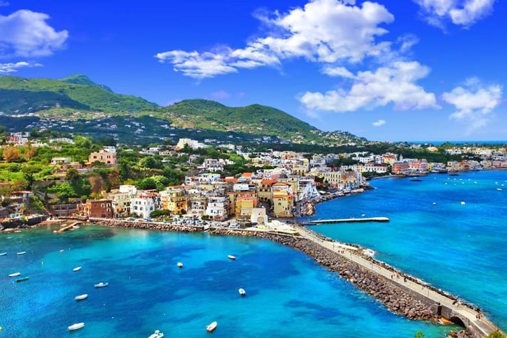 Ischia, Italy, Stock Image - Aerial View