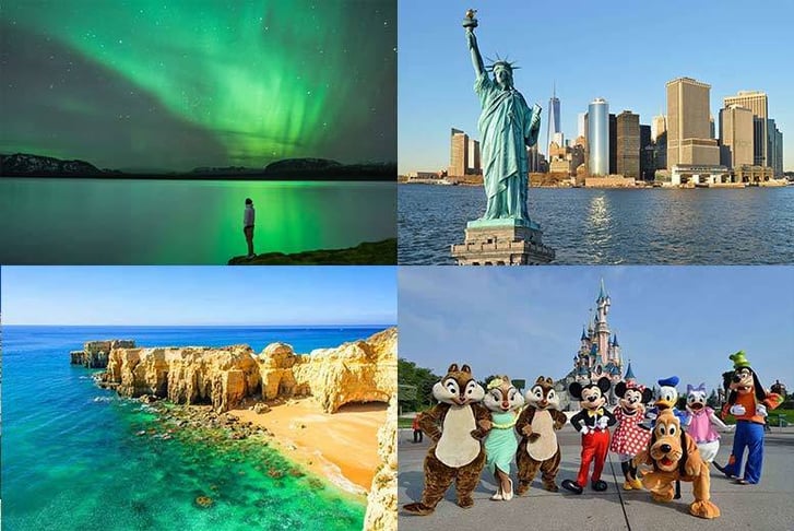 Mystery Getaway to Disneyland, New York, Iceland or Algarve