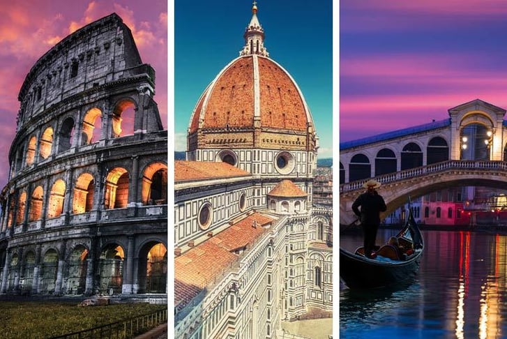 Rome, Florence, Venice, Split Image