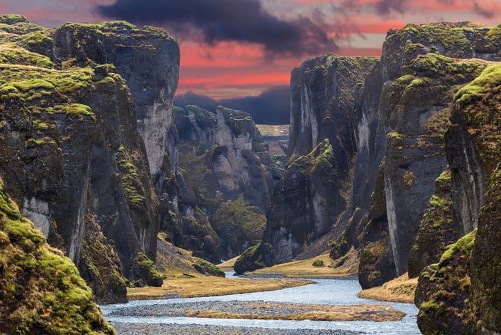 Iceland, Stock Image - Fjadrargljifur Canyon