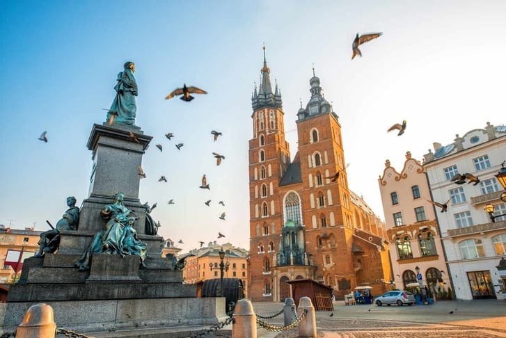 Krakow, Poland, Stock Image - Statue