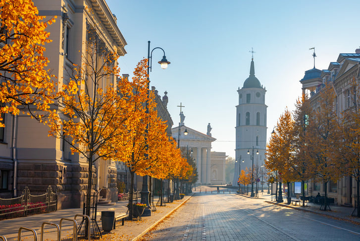 Vilnius, Lithuania, Stock Image - Cathedral Square