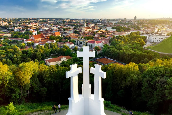 Vilnius, Lithuania, Stock Image - View from Three Crosses