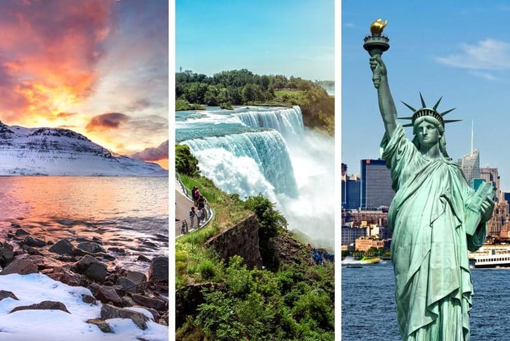 Iceland, Niagara, New York, Split Image